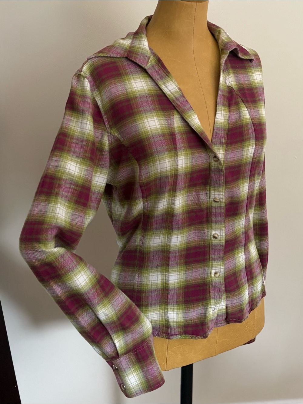 GANT Plaid Button-Down Shirt in Green & Purple